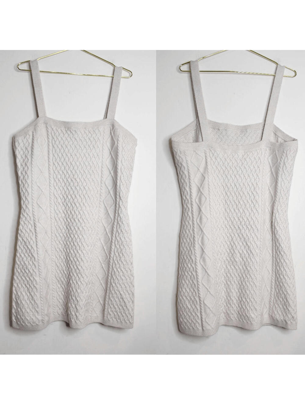 H&M Cream Knit Tank Mini Dress - XXL